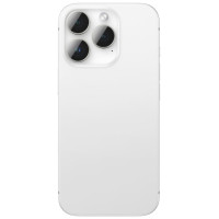Amazingthing AR Aluminum 3 Lens Glass with Camera Lens Frame for iPhone 16 Pro / 16 Pro Max - Silver