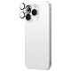 Amazingthing AR Aluminum 3 Lens Glass with Camera Lens Frame for iPhone 16 Pro / 16 Pro Max - Silver