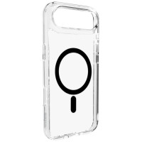 Puro Lite Mag TPU+PC Case Compatible with MagSafe for iPhone 17 Air - Transparent with Black Ring