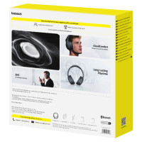 Baseus Bass BH1 Lite Wireless On-Ear Bluetooth 6.0 Headphones - Black