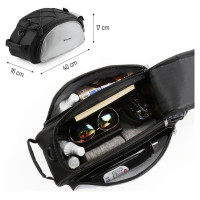 Wozinsky Bike Pannier Bag with Shoulder Strap 13L Black (WBB1BK)