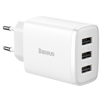 Baseus [RETURNED ITEM] Baseus Compact charger 3x USB 17W white (CCXJ020102)