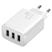Baseus [RETURNED ITEM] Baseus Compact charger 3x USB 17W white (CCXJ020102)