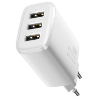 Baseus [RETURNED ITEM] Baseus Compact charger 3x USB 17W white (CCXJ020102)