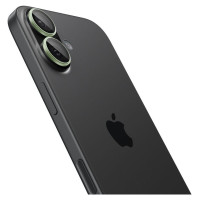 Spigen Optik Pro GLAS.TR ”EZ FIT” Camera Cover 2-pack for iPhone 16 / 16 Plus / 17 - Green