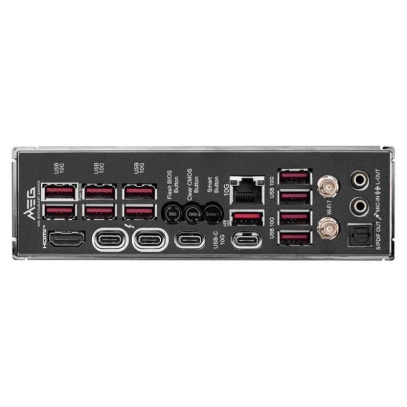 MSI Mainboard|MSI|Intel Z890|LGA1851|ATX|Memory DDR5|Memory slots 4|3xPCI-Express 16x|5xM.2|1xHDMI|1xAudio-In|1xAudio-Out|11xUSB 3.1|2xUSB-C|2xUSB-C w/Thunderbolt|1xOptical S/PDIF|1xRJ45|MEGZ890ACE