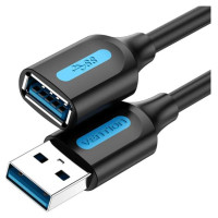 Vention CABLE USB3.0 MALE TO FEMALE/3M BLACK CBHBI VENTION