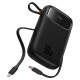 Baseus QPow 2 20000mAh 30W Power Bank with 2 Built-in USB-C Cables - Black