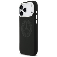 Mercedes Silicone Vintage Logo MagSafe Case for iPhone 17 Pro Max - Black