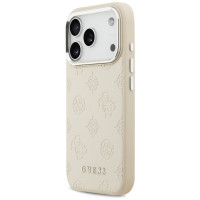 Guess Peony Hot Stamp Script MagSafe Case for iPhone 17 Pro - Beige