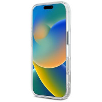 Karl Lagerfeld IML Metal Karl&Choupette Head MagSafe Case for iPhone 16 Pro - White