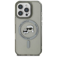 Karl Lagerfeld IML Metal Karl&Choupette Head MagSafe Case for iPhone 16 Pro Max - Black