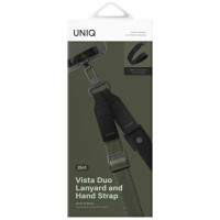 Uniq Vista 2-in-1 phone lanyard - green and black