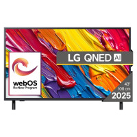 LG TV Set|LG|43"|4K/Smart|3840x2160|Wireless LAN|Bluetooth|webOS|Black|43QNED82A3B