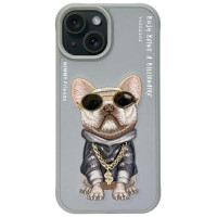 Nimmy Glasses Cool Dog iPhone 15 Case - Gray