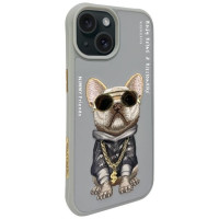 Nimmy Glasses Cool Dog iPhone 15 Case - Gray