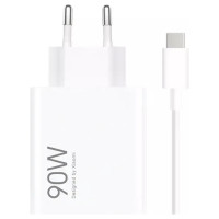 Xiaomi HyperCharge Combo 90W 6.1A USB-A Wall Charger with USB-C Cable - White