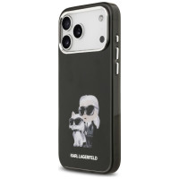 Karl Lagerfeld IML Aquarelle Karl & Choupette & Logo MagSafe Case for iPhone 17 Pro - Black