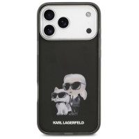 Karl Lagerfeld IML Aquarelle Karl & Choupette & Logo MagSafe Case for iPhone 17 Pro - Black