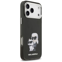 Karl Lagerfeld IML Aquarelle Karl & Choupette & Logo MagSafe Case for iPhone 17 Pro - Black