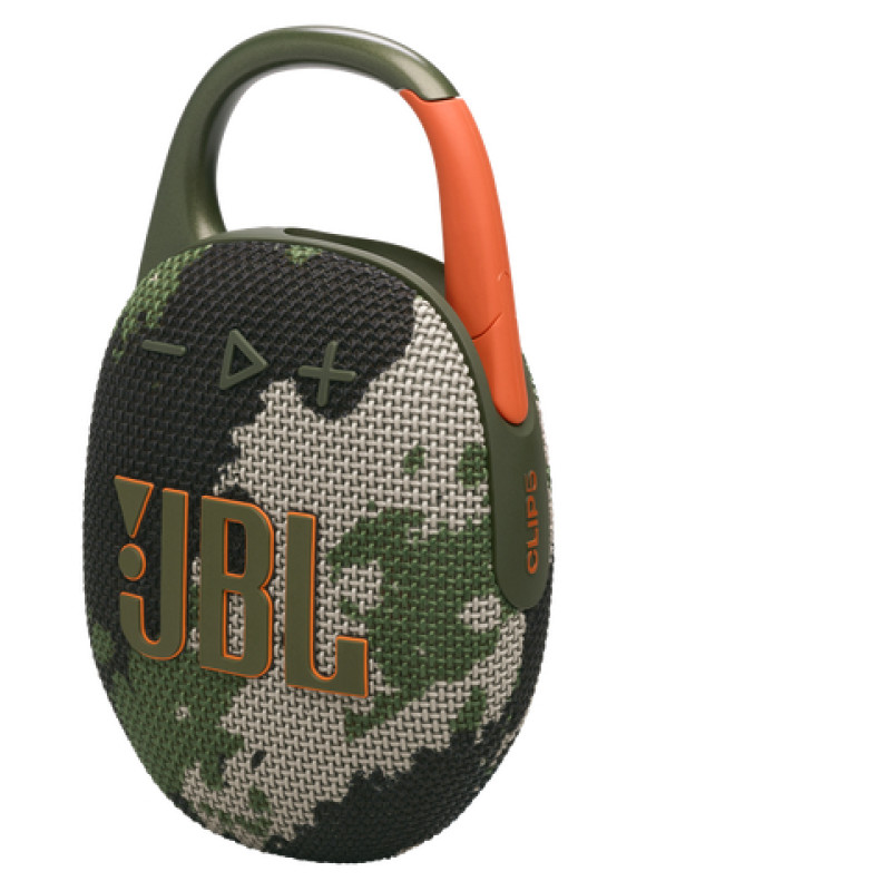 JBL ūdensizturīga portatīvā skanda ar karabīni, kamuflāža - JBLCLIP5SQUAD