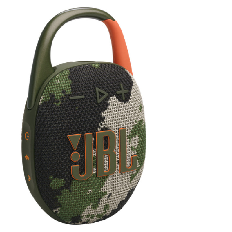 JBL ūdensizturīga portatīvā skanda ar karabīni, kamuflāža - JBLCLIP5SQUAD