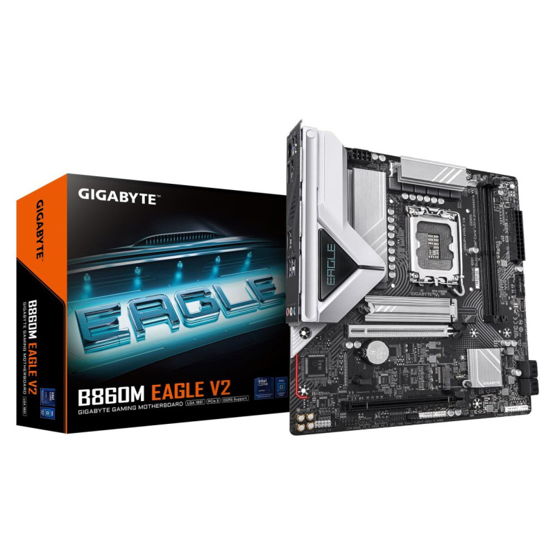 Gigabyte Mainboard|GIGABYTE|Intel B860 Express|LGA1851|Micro-ATX|Memory DDR5|Memory slots 2|B860MEAGLEV2