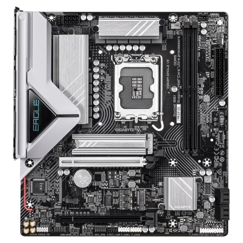 Gigabyte Mainboard|GIGABYTE|Intel B860 Express|LGA1851|Micro-ATX|Memory DDR5|Memory slots 2|B860MEAGLEV2