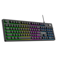 Wozinsky WKG-200 rainbow membrane gaming keyboard with scroll wheel - black