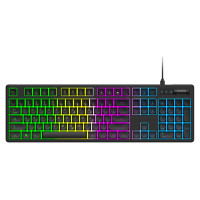 Wozinsky WKG-200 rainbow membrane gaming keyboard with scroll wheel - black