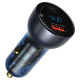 Baseus USB / USB Type C car charger 65 W 5 A SCP Quick Charge 4.0+ Power Delivery 3.0 LCD screen gray (CCKX-C0G)