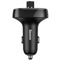 Baseus S-09 FM Transmitter with Bluetooth and MP3 Player USB-A microSD - Black