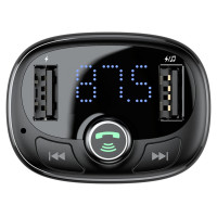 Baseus S-09 FM Transmitter with Bluetooth and MP3 Player USB-A microSD - Black