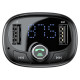Baseus S-09 FM Transmitter with Bluetooth and MP3 Player USB-A microSD - Black