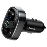 Baseus S-09 FM Transmitter with Bluetooth and MP3 Player USB-A microSD - Black