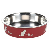 Flamingo metāla bļoda kaķiem BELLA sarkana d 11,5 cm 180 ml
