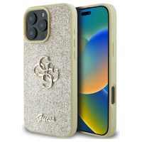 Guess Fixed Glitter Big 4G case for iPhone 16 Pro Max - gold