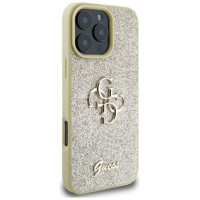 Guess Fixed Glitter Big 4G case for iPhone 16 Pro Max - gold