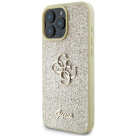 Guess Fixed Glitter Big 4G case for iPhone 16 Pro Max - gold