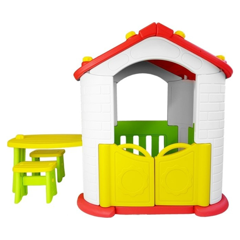 Lean Toys Dārza mājiņa ar mēbelēm (5515)