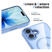 Tech-Protect MagMat MagSafe Case for iPhone 17 - Transparent Blue