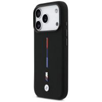 BMW M Silicon Tricolor Line MagSafe Case for iPhone 17 Pro - Black