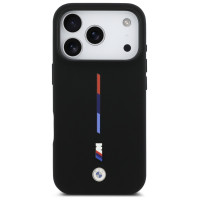 BMW M Silicon Tricolor Line MagSafe Case for iPhone 17 Pro - Black