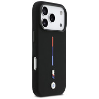 BMW M Silicon Tricolor Line MagSafe Case for iPhone 17 Pro - Black