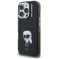 Karl Lagerfeld IML Aquarelle Karl & Logo MagSafe Case for iPhone 16 Pro Max - Black