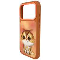 Nimmy Big Eyed Pet 2.0 Cat case for iPhone 17 Pro Max - orange
