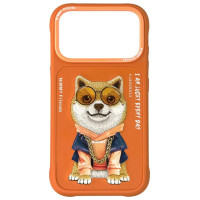 Nimmy Glasses Cool Dog Case for iPhone 17 Pro Max - Orange