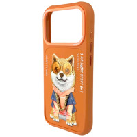 Nimmy Glasses Cool Dog Case for iPhone 17 Pro Max - Orange