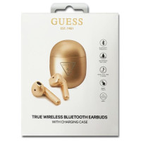 Guess Triangle Logo Bluetooth TWS Wireless Headphones - Gold