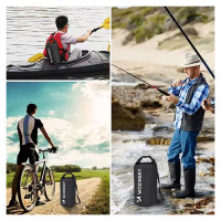 Wozinsky WWK-20 waterproof bag for sup kayak 20l - black